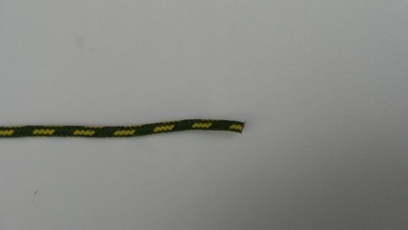 Fil coton tressé vert/jaune 2²