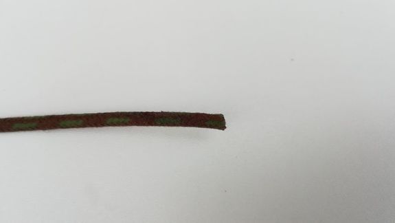 Fil coton tressé marron/vert 1²