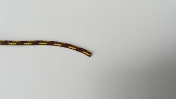 Fil coton tressé marron/jaune 1²