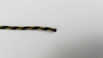 Fil coton tressé noir/jaune 1²