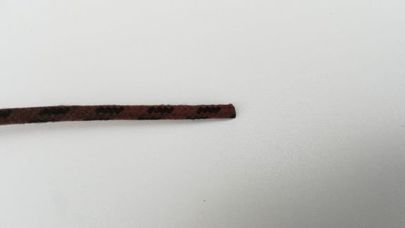 Fil coton tressé marron/noir 1²