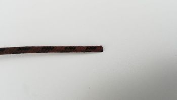 Fil coton tressé marron/noir 1²