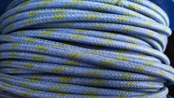 Fil coton tressé bleu/vert 2²