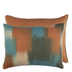 Designers Guild coussin Carres Ombres terracotta