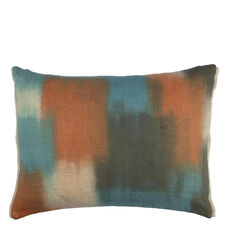 Designers Guild coussin Carres Ombres terracotta