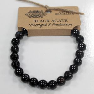 Bracelets en perle - Agate Noire