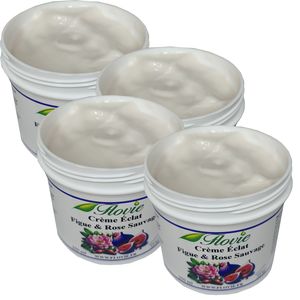 Lot de 4 pots de Crème Éclat Figue & Rose Sauvage