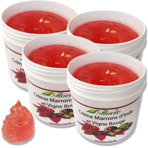 Lot de 4 Crèmes aux marrons d'inde et à la vigne rouge