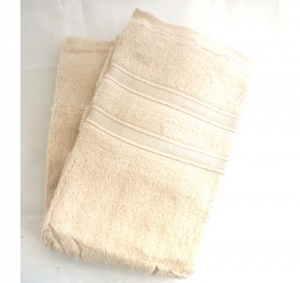 Lot de 2 serviettes beige en bambou