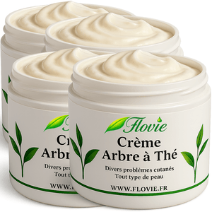 Lot de 4 pots de crème huile essentielle Arbre à thé