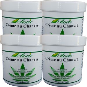 Lot de 4 pots de Crème huile de chanvre