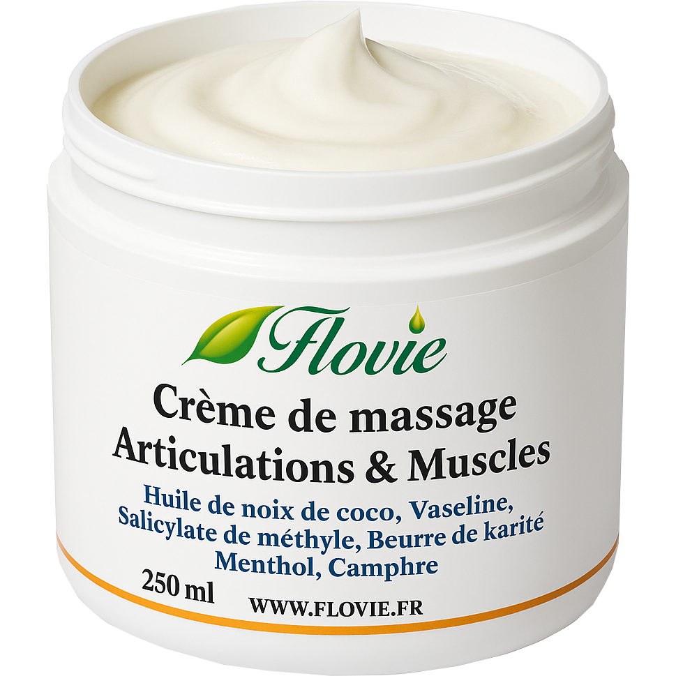 Crème de massage pour le confort musculaire et articulaire au salicylate de méthyle - Produit cosmétique disponible sans ordonnance REF 100