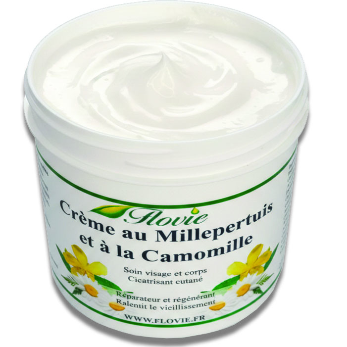 Crème au millepertuis et à la camomille