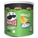 Chips  Pringles crème oignon 40g - Le lot de 12 boîtes de 40g.