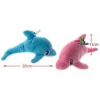 PELUCHE DAUPHIN 2 COLORIS 30CM
