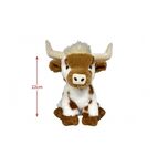 PELUCHE VACHE HIGHLAND BRUN PLUCHON TAILLE 22 CM