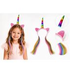 SERRE TETE LICORNE AVEC MECHES COLOREES
