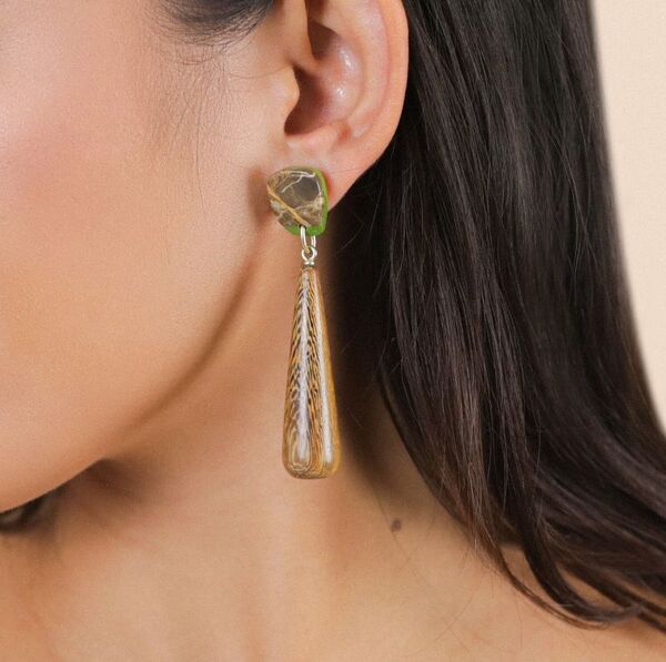 Boucles d'oreilles Nature Komodo goutte Hiver 2025