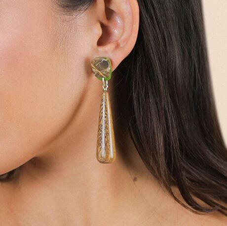 Boucles d'oreilles Nature Komodo goutte Hiver 2025