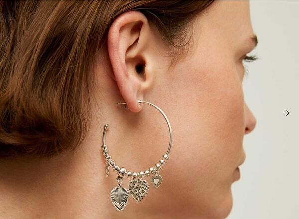 Boucles d'oreilles Gas Créoles love mini argentées