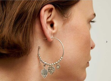 Boucles d'oreilles Gas Créoles love mini argentées