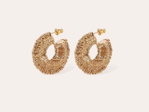 Boucles d'oreilles Gas Créoles Crocus filéa pm dorées