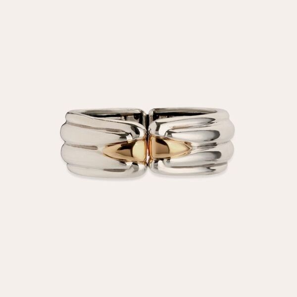 Bracelet Gas Ecume bicolore argenté T2
