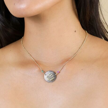 Collier Franck Herval Celinda pendentif nacre Hiver 2025