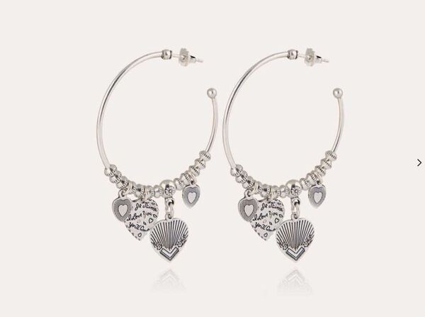 Boucles d'oreilles Gas Créoles love mini argentées