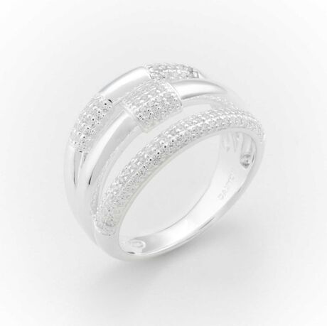 Bague Canyon en argent 925 avec oxydes