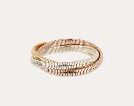 Bracelet Gas Infinity trois rangs pm bicolore