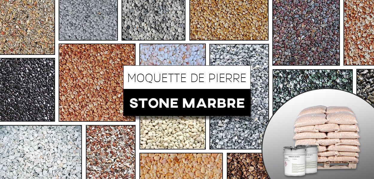 Granulats de marbre concassés-roulés¦16 coloris aux choix