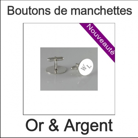 Boutons de manchettes gravés
