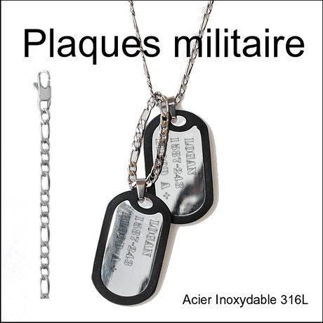 2 Plaques militaire personnalisées