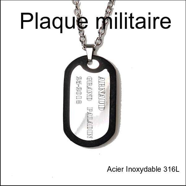 JewelryWe Collier Militaire Personnalisable : Robuste à Tarif Contenu