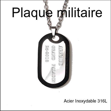 1 Plaque militaire us personnalisée