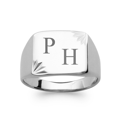 Bague homme argent gravure sales