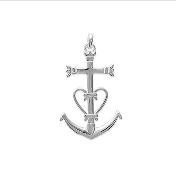 Pendentif croix camarguaise