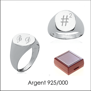 Chevalière argent