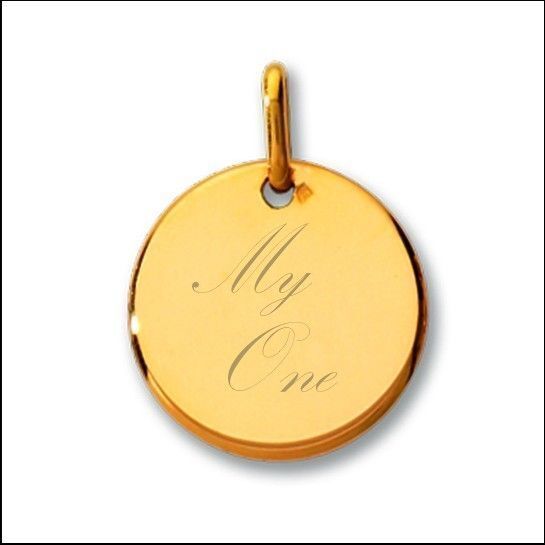 Médaille ronde or 750/000