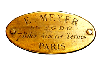 Plaque laiton ovale ancienne