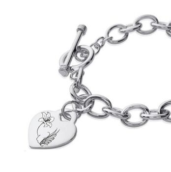 Bracelet maille coeur