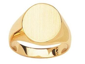 Chevalière ovale T 45 - 1260.00 € Chevalière or 9 carats
