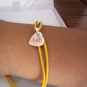 Bracelet cordon coeur