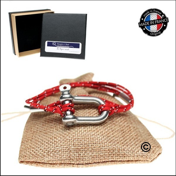 Bracelet Clj Charles Le Jeune fermoir manille lyre Noir intense Bracelet Clj Charles Le Jeune fermoir manille lyre Noir intense