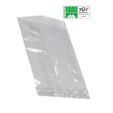 Sachet plat compostable 155 x 270 mm Carton de 1000