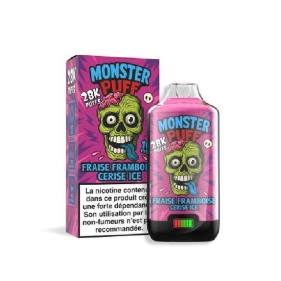 Kit MONSTER PUFF 28K - Fraise Framboise Cerise Glacées