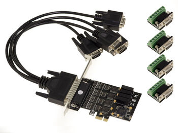 Kontrollieren Sie Ihre industrielle Kommunikation mit unseren RS232-, RS422- und RS485-Karten mit 1 bis 32 Anschlüssen.