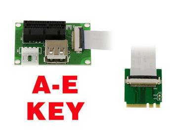 M.2. E A Key to PCIe 1x card To use a PCIe card on an M2 E A port To use a PCIe card on an M2 E/A port