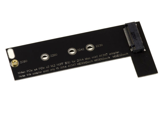 M2 (M.2 NGFF) to Mac Mini Adapter 2014 A1347 For mounting an M2 PCIe SSD on a Mac For mounting an M2 PCIe SSD on a Mac